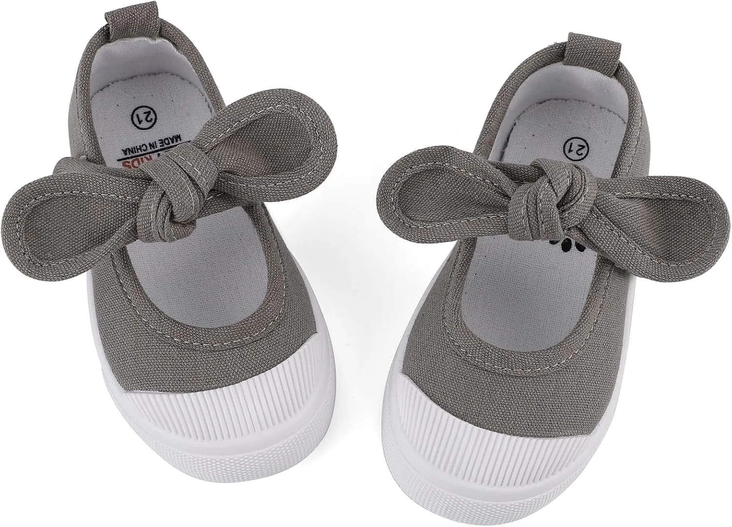 ESTAMICO Kids School Uniform Dress Shoe Girls Bowknot Mary Jane Flat Sneakers for Toddler/Little Kid