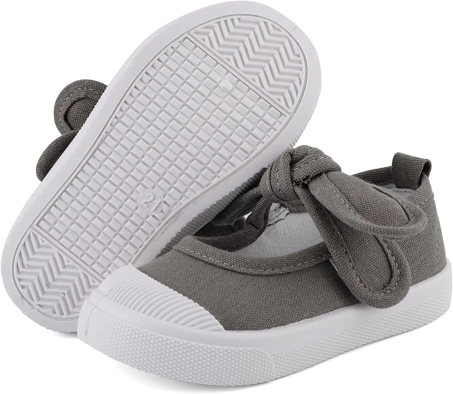 ESTAMICO Kids School Uniform Dress Shoe Girls Bowknot Mary Jane Flat Sneakers for Toddler/Little Kid