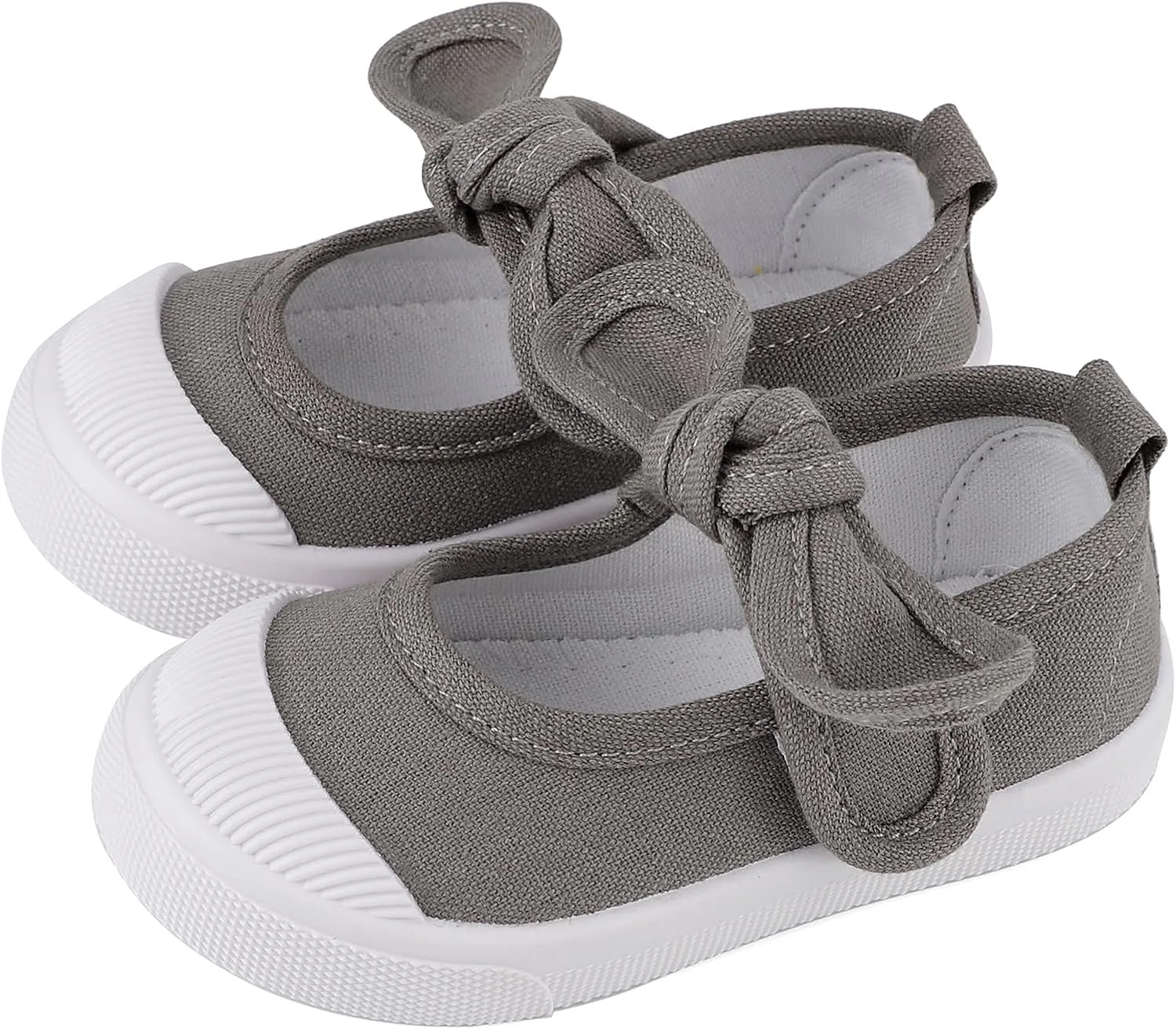 ESTAMICO Kids School Uniform Dress Shoe Girls Bowknot Mary Jane Flat Sneakers for Toddler/Little Kid