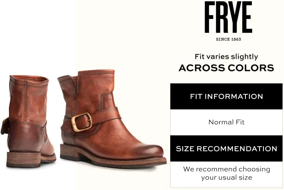 Frye Veronica Booties for Women Made from Full Grain Brush-Off Leather with Antique Metal Hardware and Waterproof, Hand-Stitched Goodyear Welt Construction