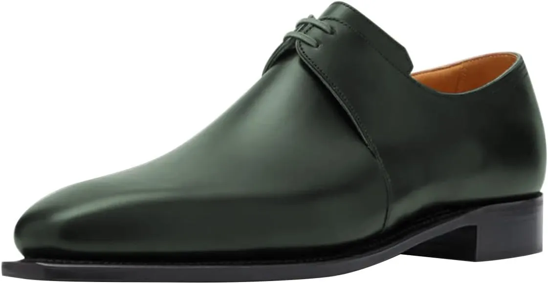 FSJ Men's Lace Up Formal Modern Oxford Dress Shoes Wing Tips Square Toe Casual Business Formal Shoes Size 4-16 US