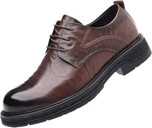 Genuine Leather Dress Formal Shoes for Men Business Work Classic Lace Up Oxfords Dress Shoes Business Formal Wedding Shoes