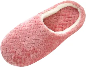 Gibobby House Slippers for Women Comfy Fleece House Slippers with Memory Foam, Slip-on House Shoes for Indoor and Outdoor