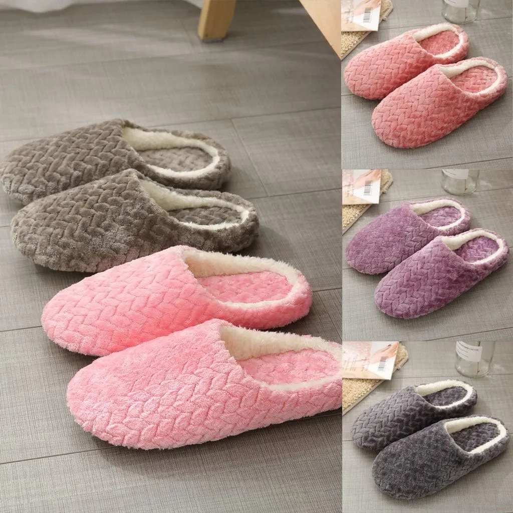 Gibobby House Slippers for Women Comfy Fleece House Slippers with Memory Foam, Slip-on House Shoes for Indoor and Outdoor