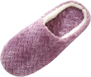 Gibobby House Slippers for Women Comfy Fleece House Slippers with Memory Foam, Slip-on House Shoes for Indoor and Outdoor