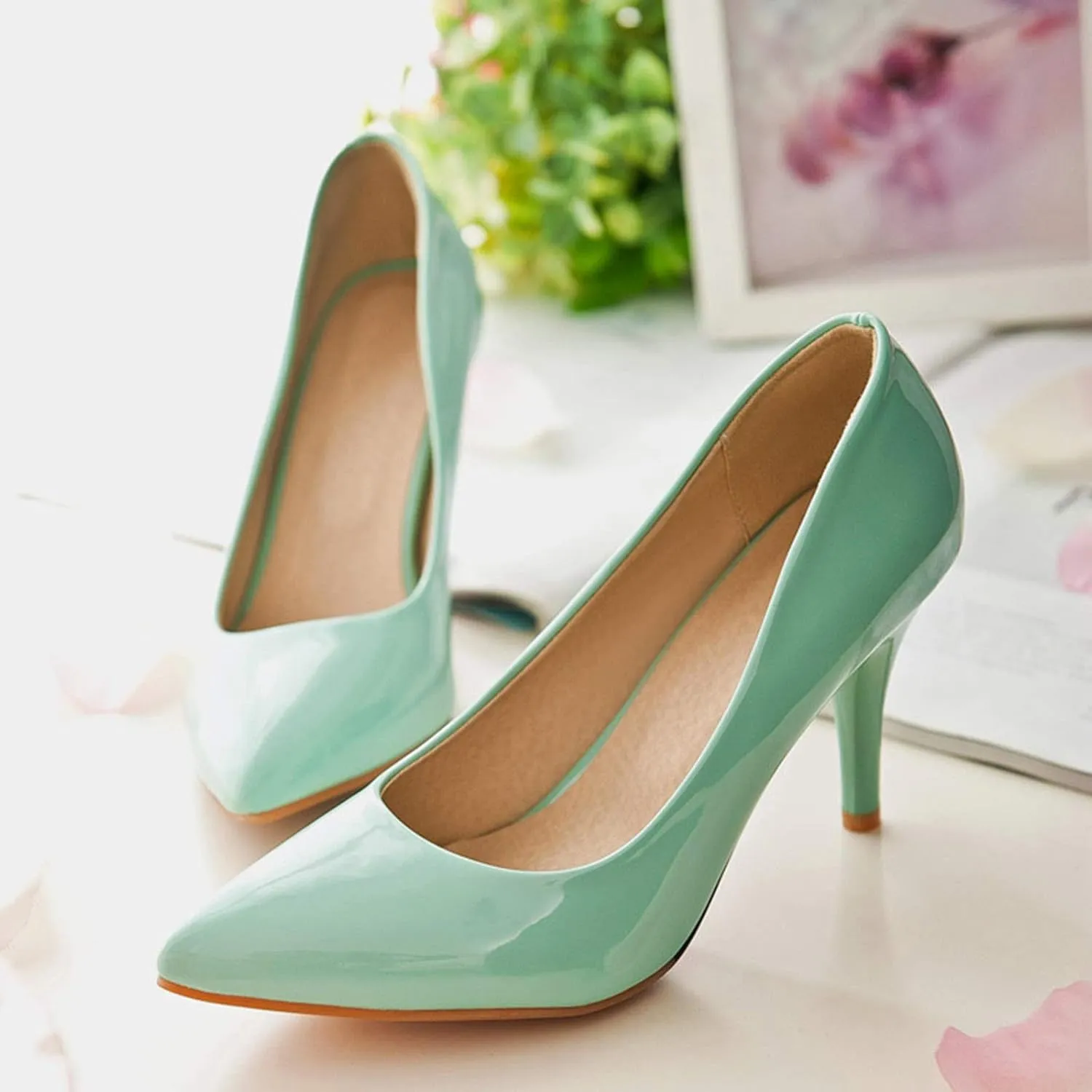 Gicoiz Footwear Womens Basic Stiletto Heel Pumps Formal Dress