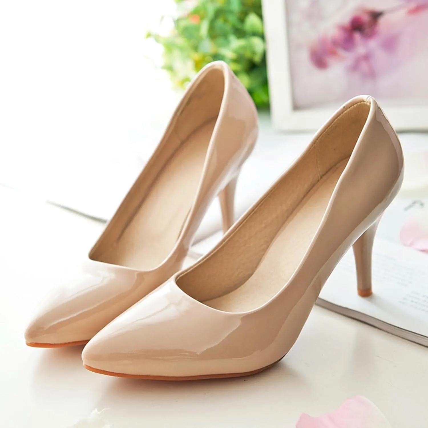 Gicoiz Footwear Womens Basic Stiletto Heel Pumps Formal Dress
