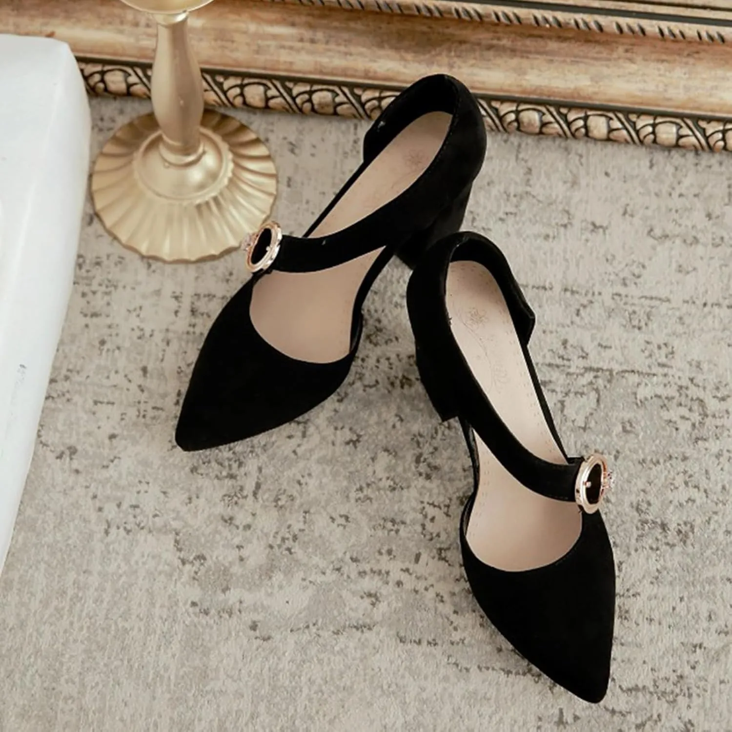 Gicoiz Pointed Toe Heels Women Formal Block Heels Sandals