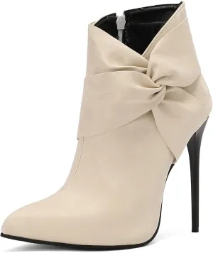 Gicoiz Womens Elegant Stiletto Heels Pointed Toe Ankle Boots