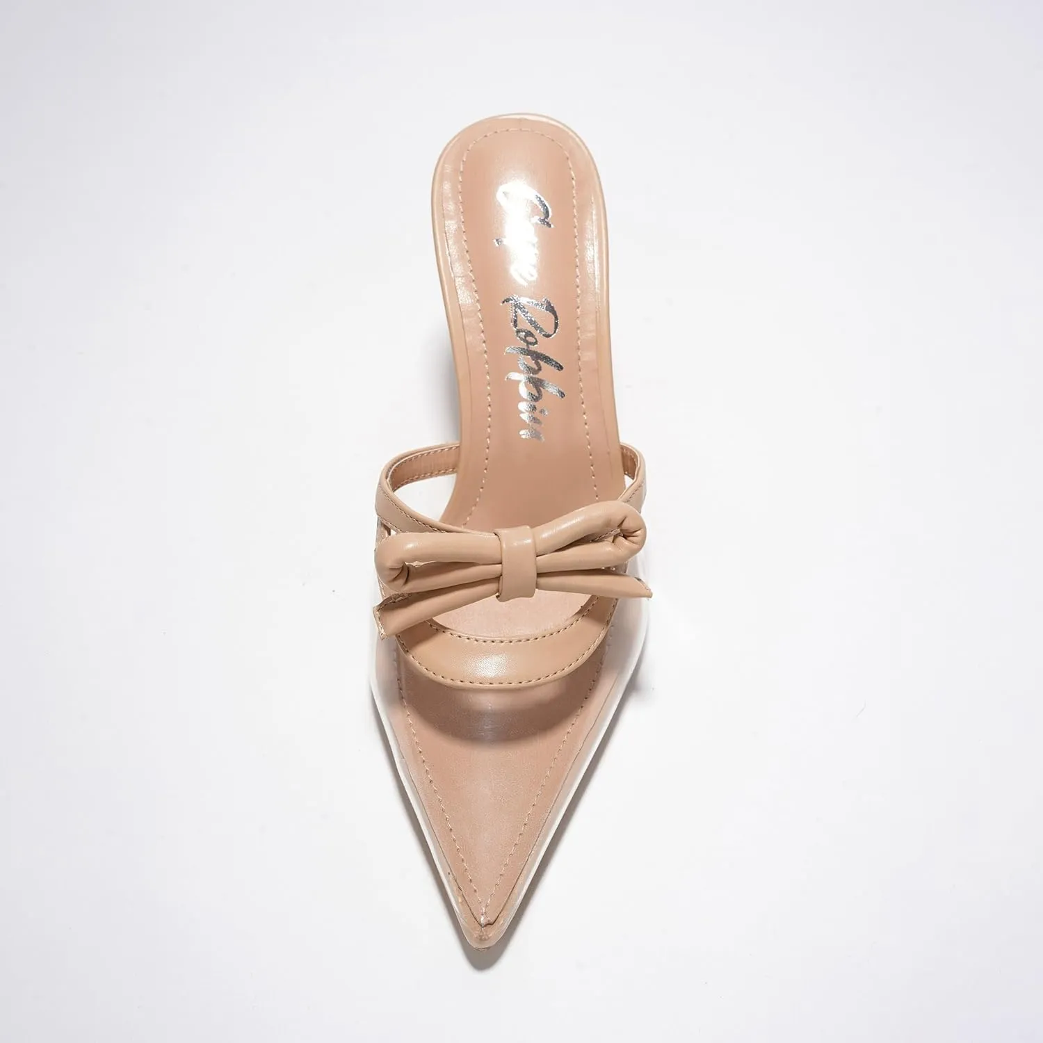 Hanny Elegant Bow Kitten Heels - Classy Women's Mules