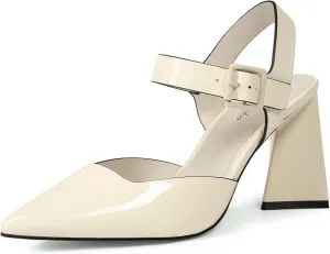 Heeled Sandals for Women Slingback Block Heels Elegant Ankle Strap Chunky High Heel Sandals Shoes