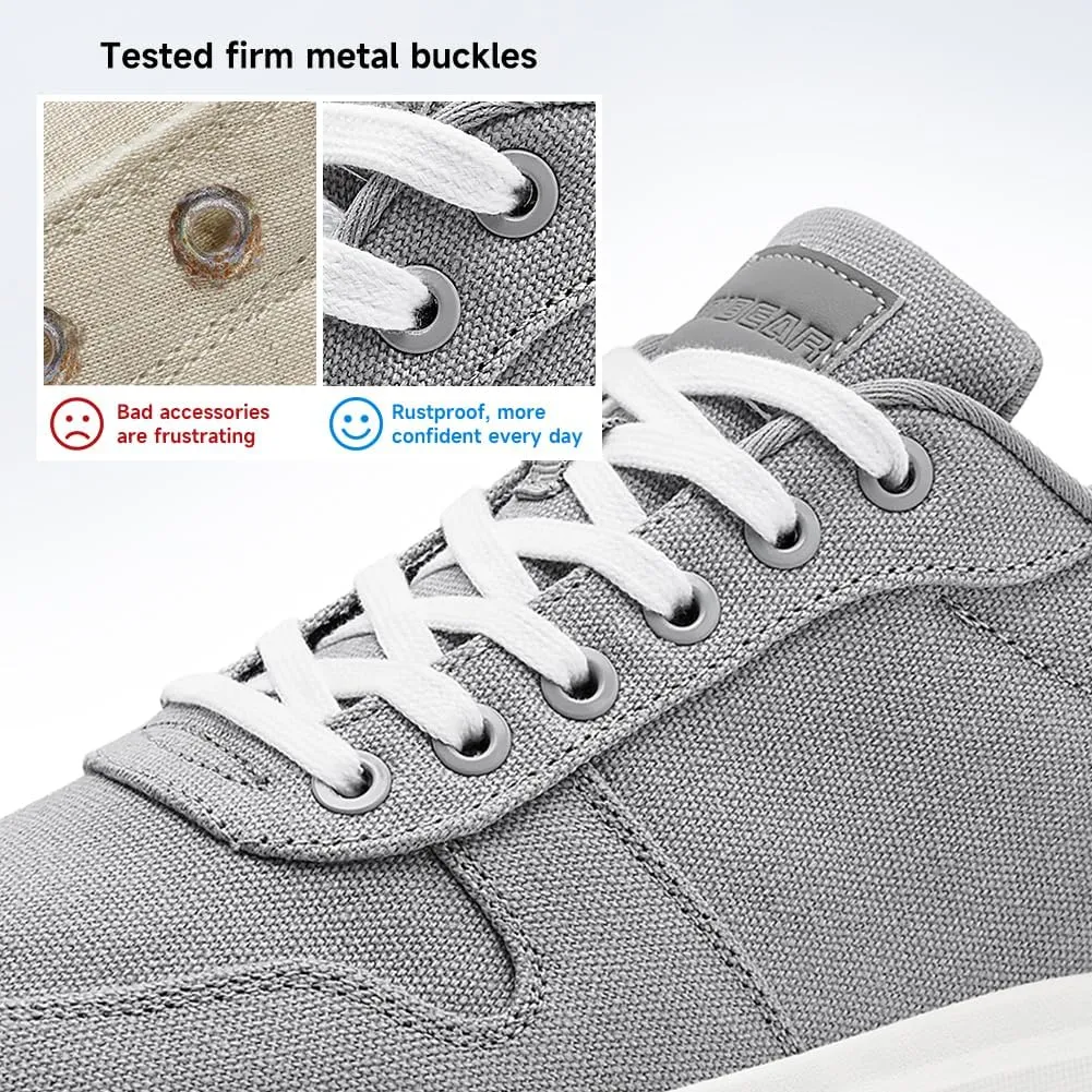 HOBIBEAR Men's Canvas Shoes Classic Low Top Sneakers Casual Walking Shoes