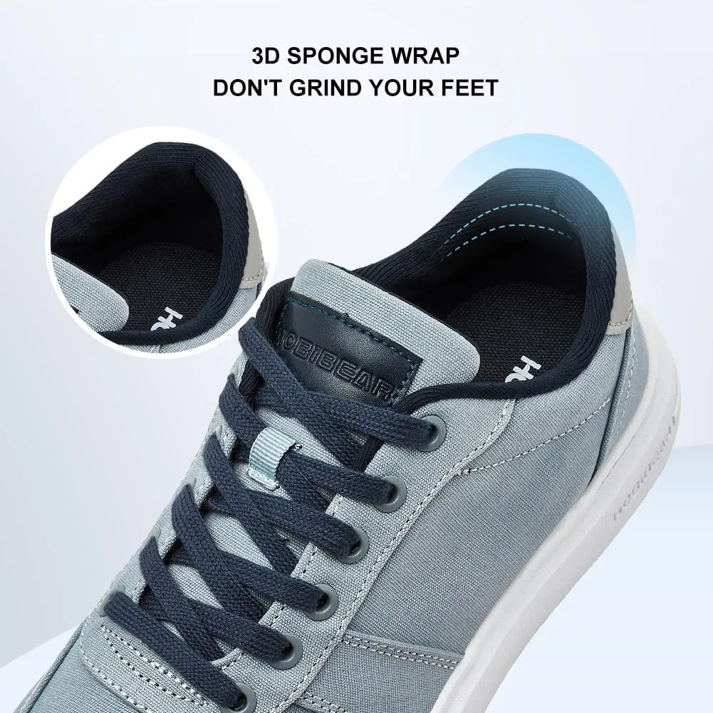 HOBIBEAR Men's Canvas Shoes Classic Low Top Sneakers Casual Walking Shoes