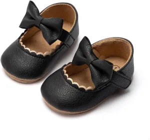 Infant Baby Girls Mary Jane Non-Slip Soft Sole Bowknot Princess Newborn Infant Toddler First Walker Cirb Dress Shoes