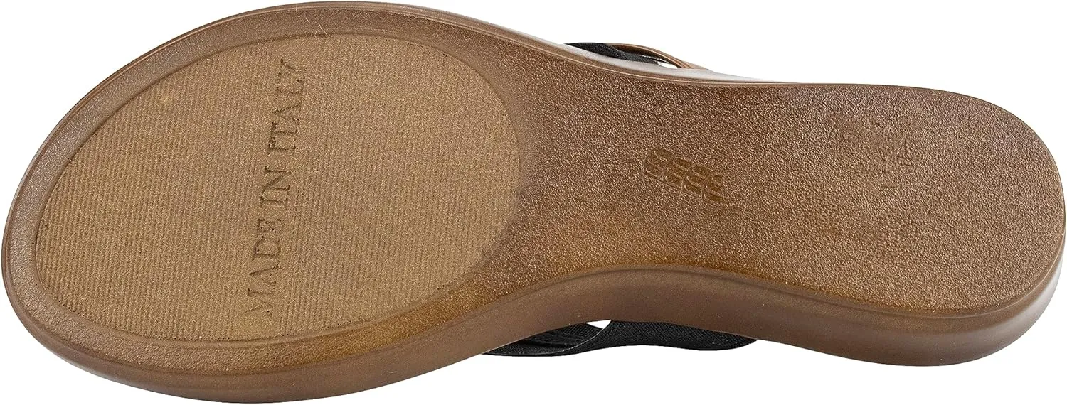 ITALIAN Shoemakers Vale Low Wedge Thong Comfort Sandal for Women