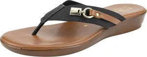 ITALIAN Shoemakers Vale Low Wedge Thong Comfort Sandal for Women
