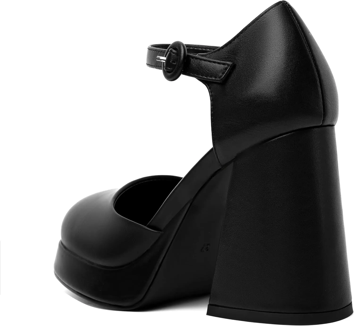 Joseywade Platform Mary Janes Women Chunky Block Heel Pumps Closed Round Toe 4 Inch Ankle Strap High Heel Shoes