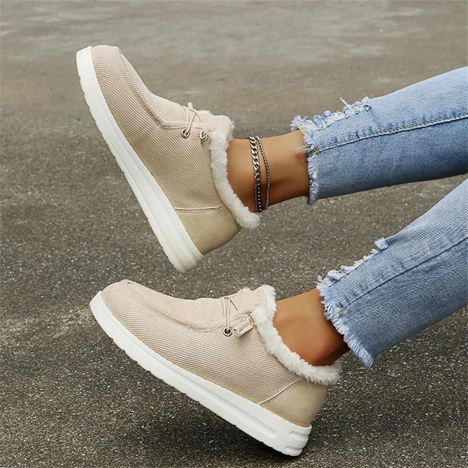 Ladmiple Winter Boots For Women 2024 Snow Boots Slip on Insulated Fur Lined Lightweight Cold Weather Warm Ankle Booties