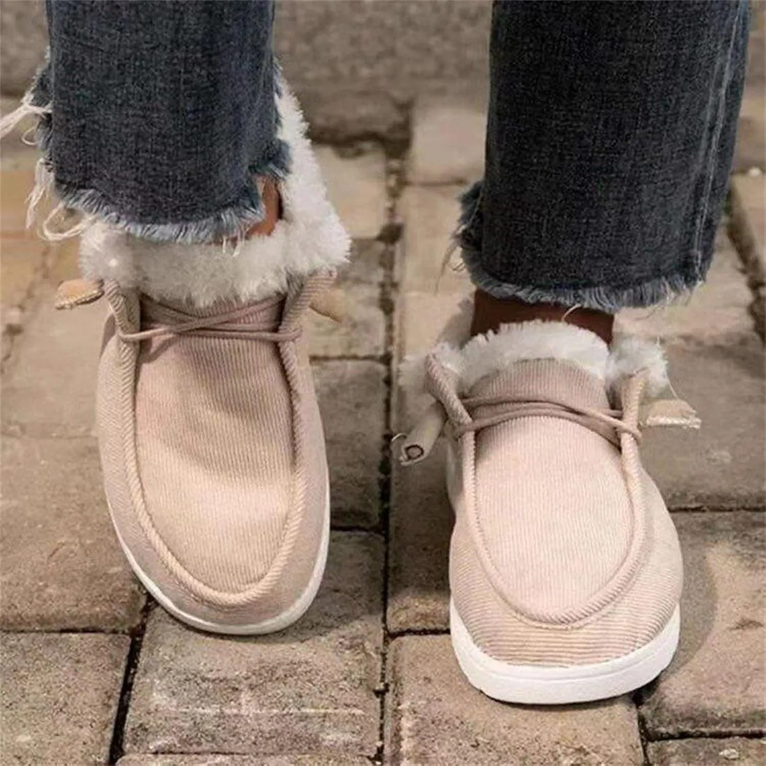 Ladmiple Winter Boots For Women 2024 Snow Boots Slip on Insulated Fur Lined Lightweight Cold Weather Warm Ankle Booties