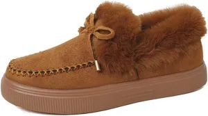 Ladmiple Winter Boots For Women 2024 Snow Warm Booties Fur Lined Outdoor Slip On Ankle Booties Comfortable Warm Shoes