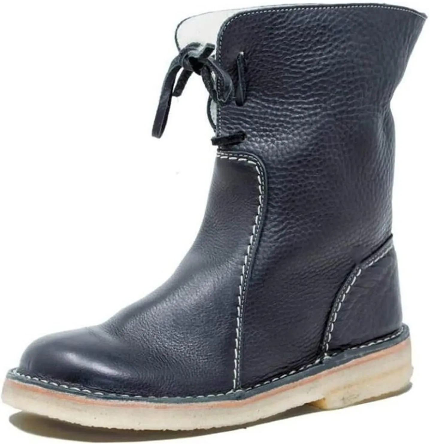 Ladmiple Winter Boots For Women Fashion Soft Comfortable Faux Fur Mid Calf Snow Boots Insulated Outdoor Warm Ankle Booties
