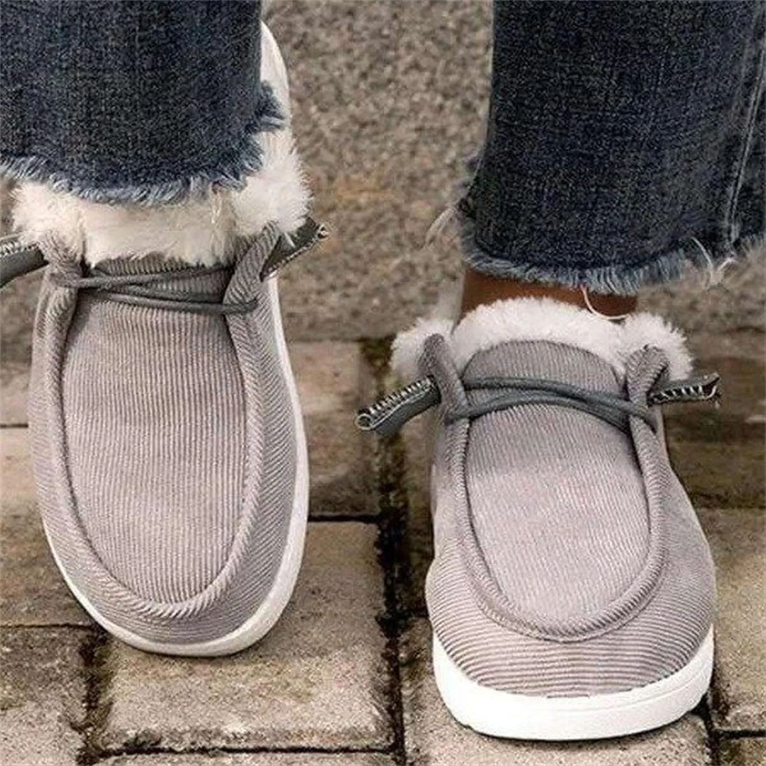 Ladmiple Winter Boots For Women Warm Snow Boots Classic Faux Fur Lined Slip On Ankle Booties Fashion Casual Loafers Shoes