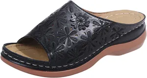 Lausiuoe Orthopedic Sandals For Women Elegant Comfortable Walking Arch Support Dressy Summer Orthotic Slides Flip Flops