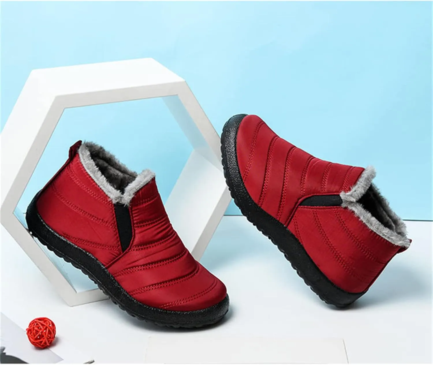 Lausiuoe Snow Boots For Women Waterproof Insulated Non Slip Winter Warm Lining Comfortable Ankle Booties Walking Shoes