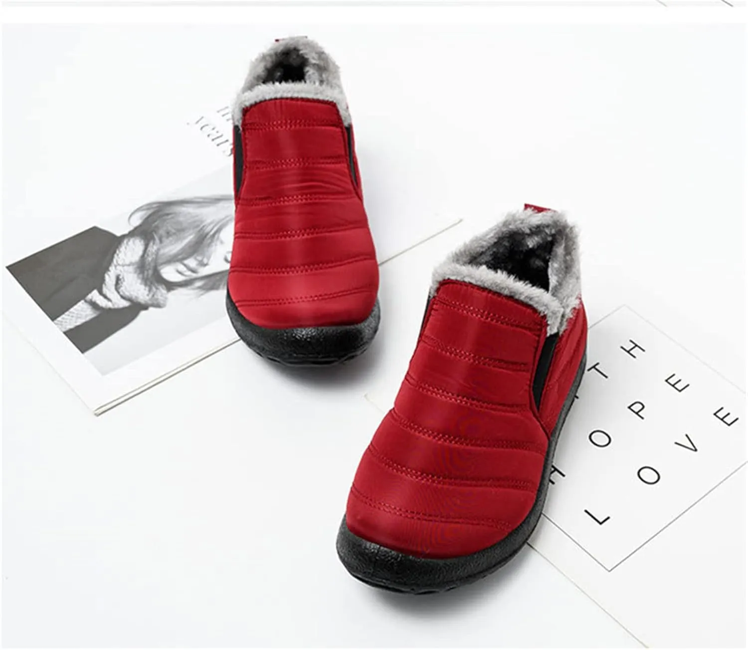 Lausiuoe Snow Boots For Women Waterproof Insulated Non Slip Winter Warm Lining Comfortable Ankle Booties Walking Shoes