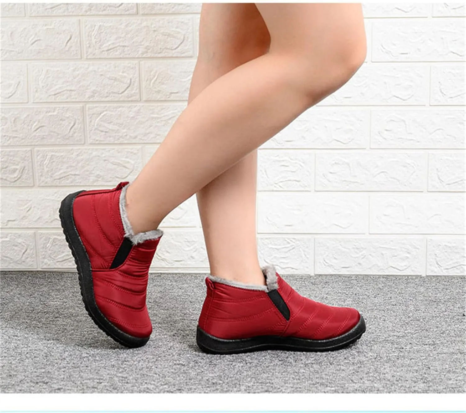 Lausiuoe Snow Boots For Women Waterproof Insulated Non Slip Winter Warm Lining Comfortable Ankle Booties Walking Shoes