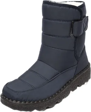 Lausiuoe Winter Boots For Women Waterproof Snow Non Slip Warm Fur Lined Anti-Slip Ankle Booties Outdoor Walking Shoes