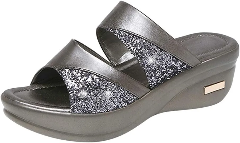 Low Wedge Sandals for Women Dressy Summer Women Shoes Size 12 Wide Width Sandals Wedges Off White Wedge Sandals for Women Low Heel Womens Orthopedic Sandals with Arch Support Wide Width Sandals Women