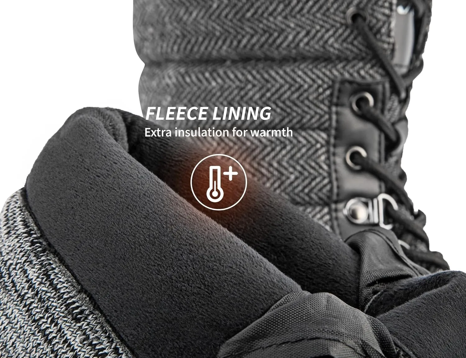 MaxMuxun Women's Waterproof Snow Boots Warm Faux Fur Lined Mid-Calf Winter Boots for Women Anti Slip Duck Rain Boots