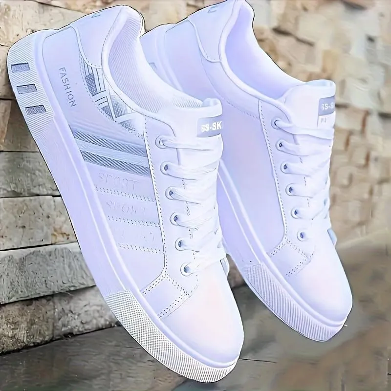 Men's Breathable Lace-up Skate Shoes with Good Grip Comfortable Footwear for Active Men