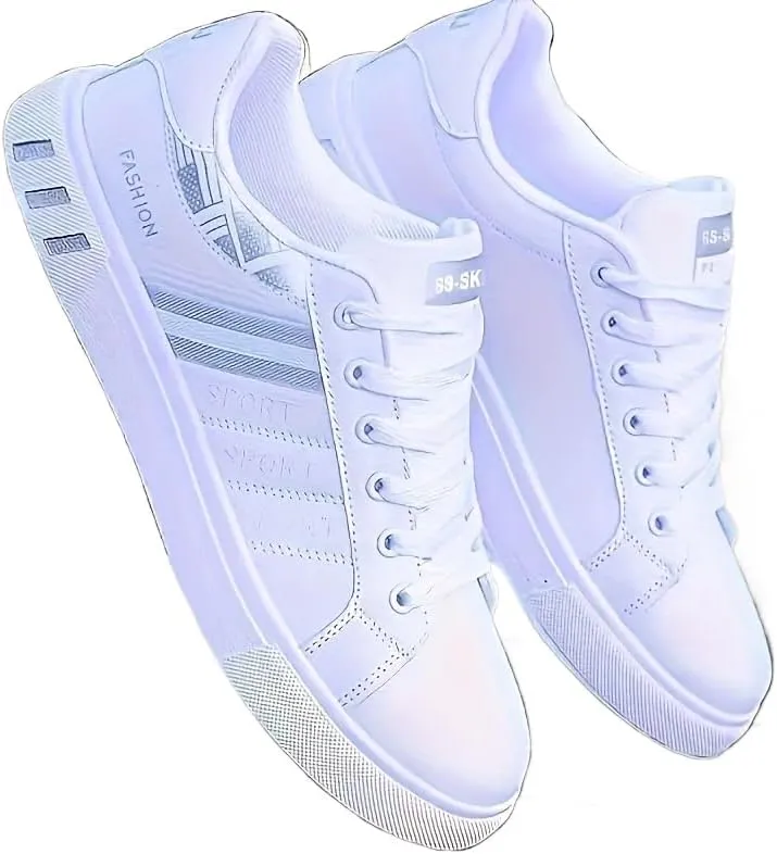Men's Breathable Lace-up Skate Shoes with Good Grip Comfortable Footwear for Active Men