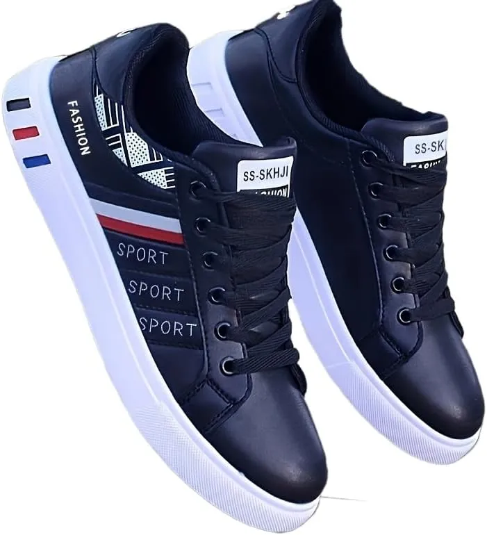 Men's Breathable Lace-up Skate Shoes with Good Grip Comfortable Footwear for Active Men