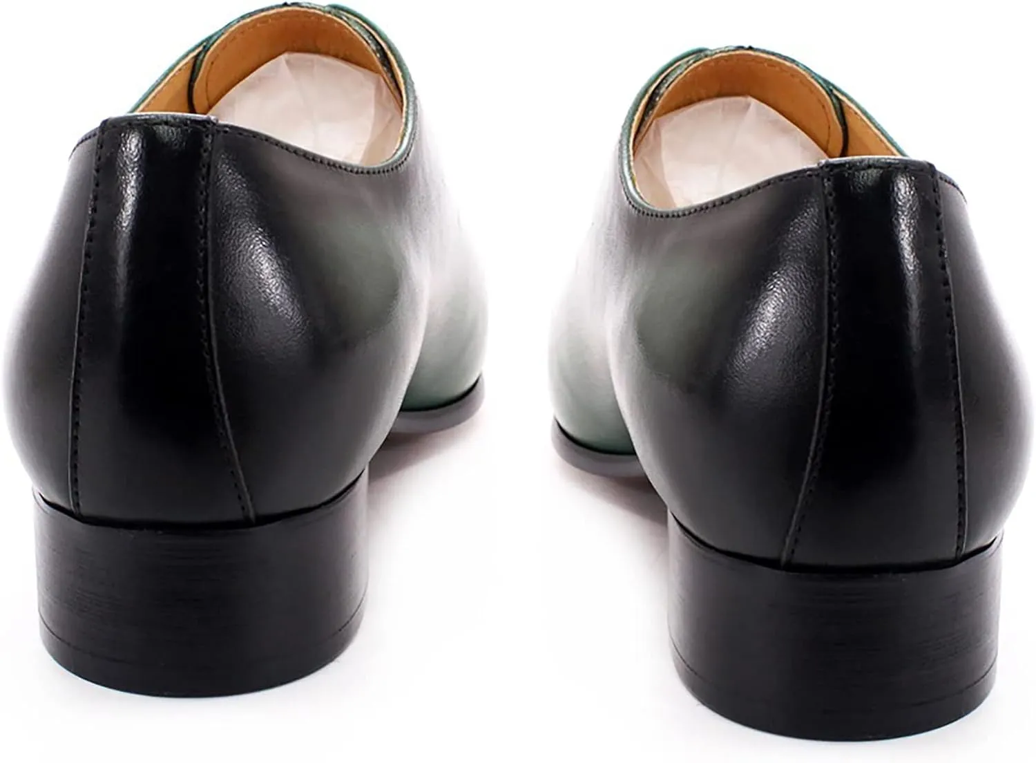 Mens Brown and Green Leather Uniform Shoes Dress Formal Lace Up Derby Shoe Classic Work Oxfords Office Wedding,Brown-43