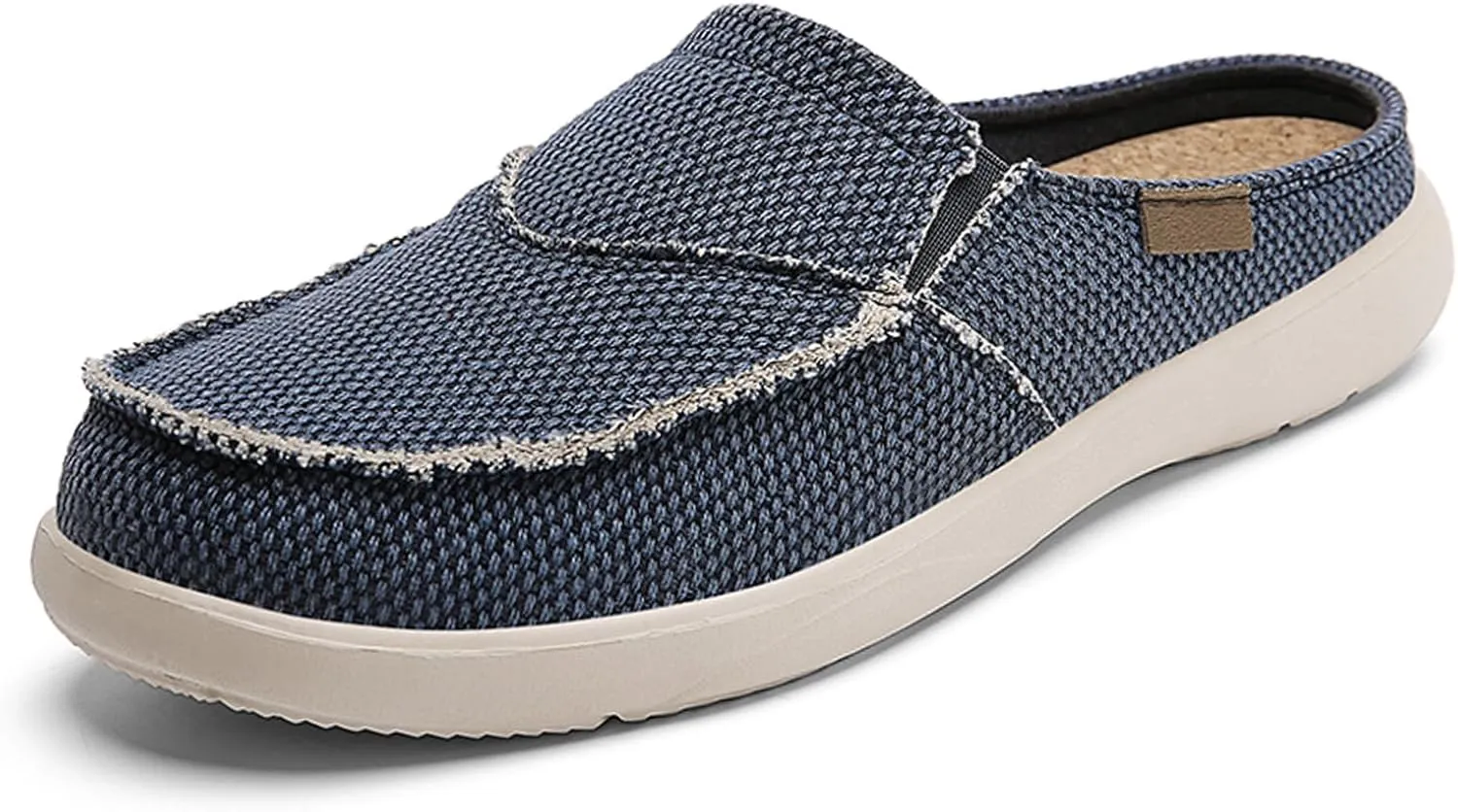 Men's Canvas Slip On Mules,Casual Lightweight Orthotic Walking Shoes Comfortable House Shoes for Plantar Fasciitis Pain Relief