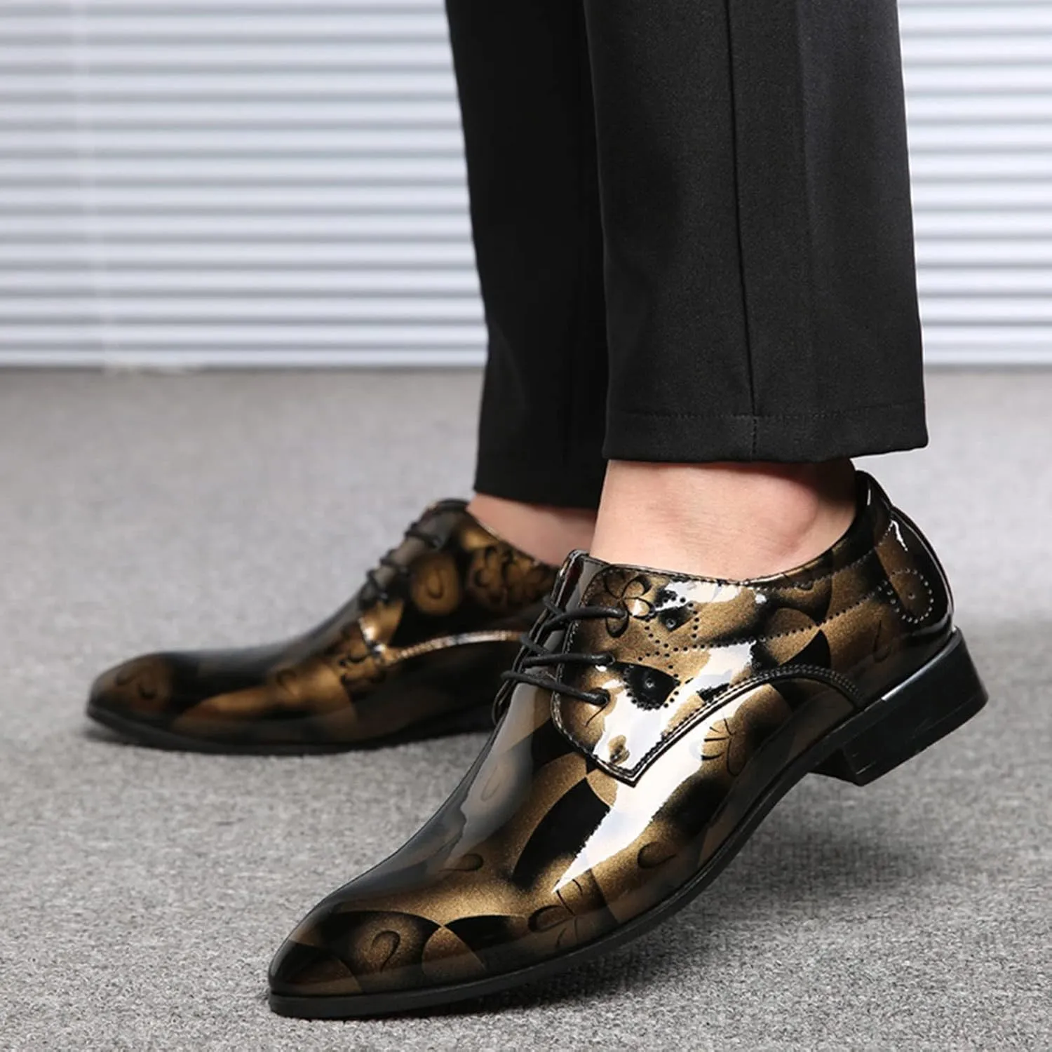 Men's Casual Dress Mesh Sneakers Oxfords for Men Business Formal Fashion Formal Sneakers