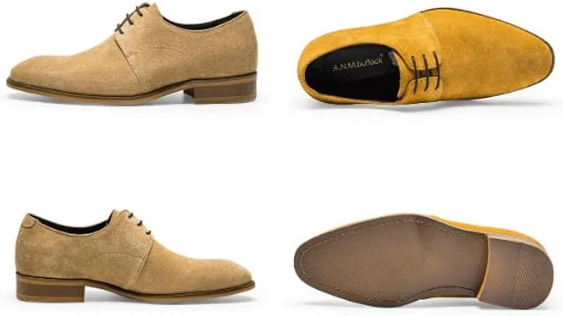 Men's Classic Lace-up Formal Oxfords Hand Stitched Casual Business Formal Derby Shoes for Wedding Evening Uniform Party Office Dress Shoes