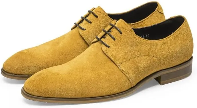 Men's Classic Lace-up Formal Oxfords Hand Stitched Casual Business Formal Derby Shoes for Wedding Evening Uniform Party Office Dress Shoes