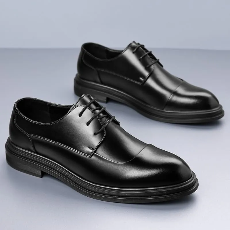 Mens Derby Shoes Fashion Slip On Pointed Toe Classic Formal Business Shoes Pointed Toe Comfortable Tuxedo Shoes Formal Derby Shoes(7)