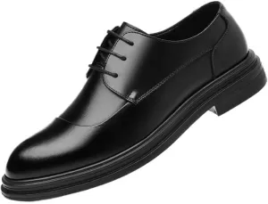 Mens Derby Shoes Fashion Slip On Pointed Toe Classic Formal Business Shoes Pointed Toe Comfortable Tuxedo Shoes Formal Derby Shoes(7)