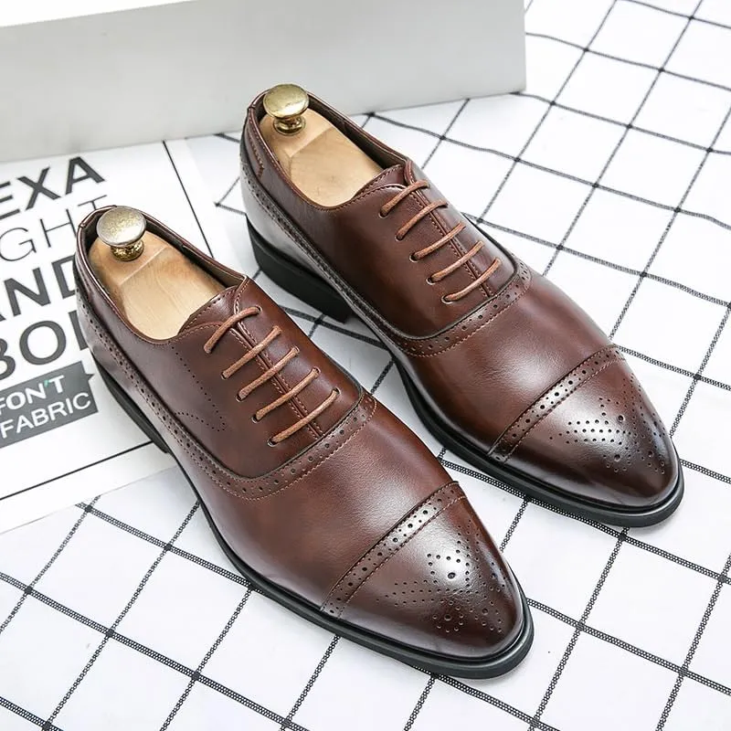 Men's Double Monk Strap Fashion Luxury Slip on Formal Business Shoes Men Formal Breathable Leather Oxfords