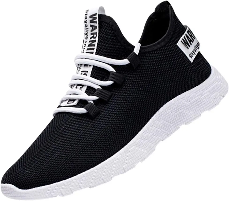 Mens Dress Shoes Casual Oxfords Shoes Knit Lightweight Tennis Shoes Men Comfortable Business Casual Shoes Platform Sneakers Black Tennis Shoe Loafers Casual Slip On