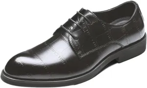 Men's Dress Shoes Classic Lace-up Formal Oxfords Fashion Plain Toe Low Top for Work Office Formal Wedding