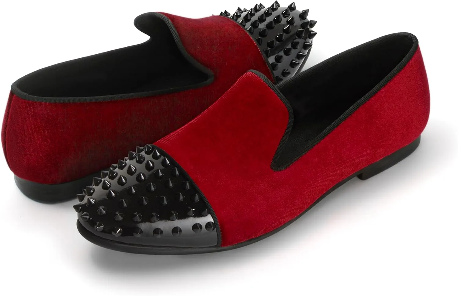 Mens Dress Shoes for Wedding Slip On Formal Velvet Loafers