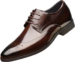Men's Dress Shoes, Oxford Formal Business Lace Up, Classic Brogues
