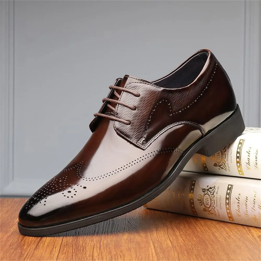Men's Dress Shoes, Oxford Formal Business Lace Up, Classic Brogues