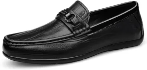 Men's Dress Shoes Vintage Hand Business Formal Derby Shoes Slip-On Anti-Slip Formal Duty Work Shoes for Men(Black,7)
